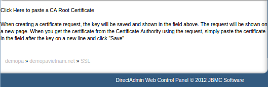 Hướng dẫn cài đặt SSL trên Directadmin.