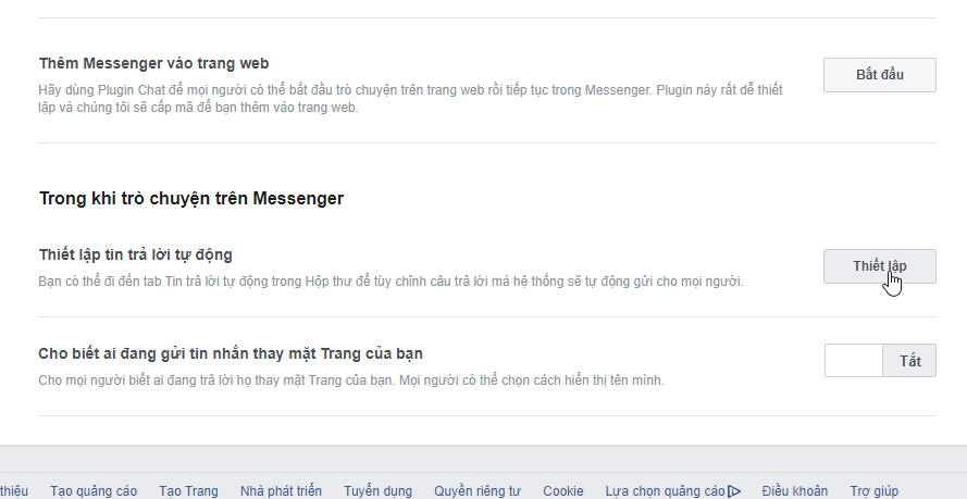 Thêm tính năng chat trực tiếp vào trang web của bạn thông qua Messenger