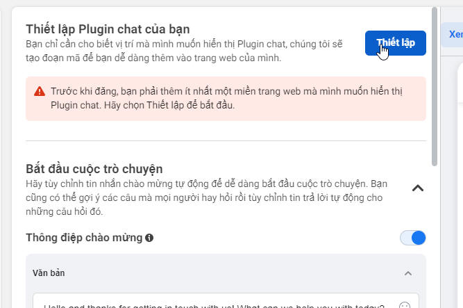 Thêm tính năng chat trực tiếp vào trang web của bạn thông qua Messenger