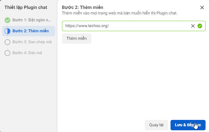 Thêm tính năng chat trực tiếp vào trang web của bạn thông qua Messenger