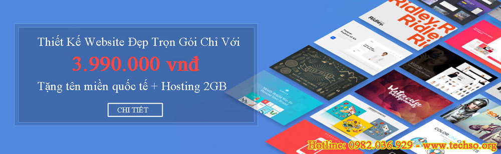 Thiết kế web trọn gói chỉ 3.990.000 vnđ